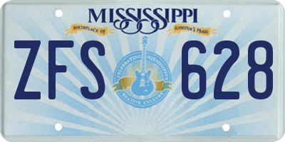 MS license plate ZFS628