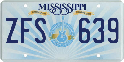 MS license plate ZFS639