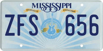 MS license plate ZFS656