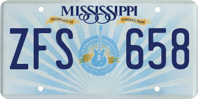 MS license plate ZFS658