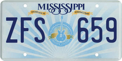 MS license plate ZFS659