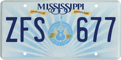 MS license plate ZFS677