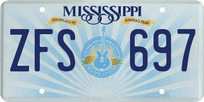 MS license plate ZFS697