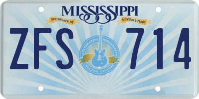 MS license plate ZFS714