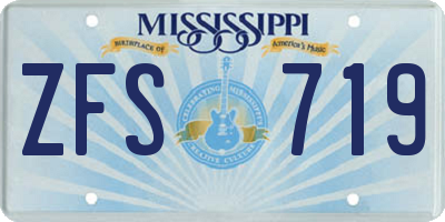 MS license plate ZFS719