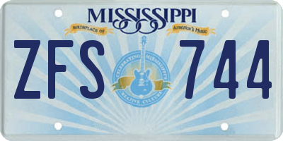 MS license plate ZFS744