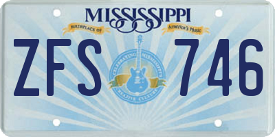 MS license plate ZFS746
