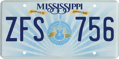 MS license plate ZFS756