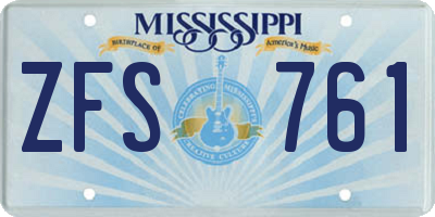 MS license plate ZFS761