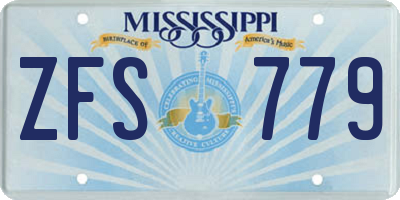 MS license plate ZFS779