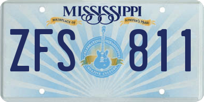 MS license plate ZFS811
