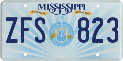 MS license plate ZFS823