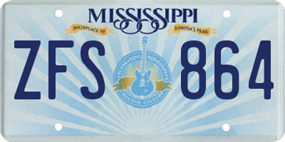MS license plate ZFS864