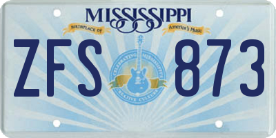 MS license plate ZFS873