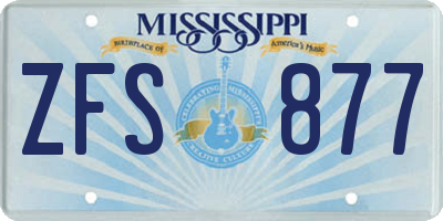 MS license plate ZFS877