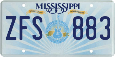 MS license plate ZFS883