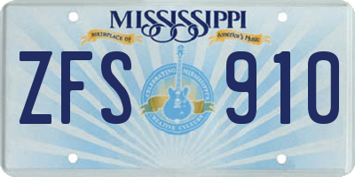 MS license plate ZFS910