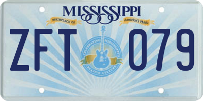 MS license plate ZFT079