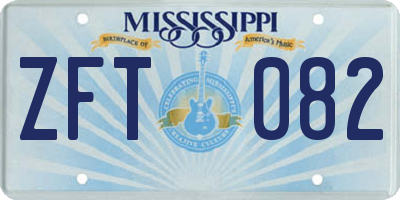 MS license plate ZFT082