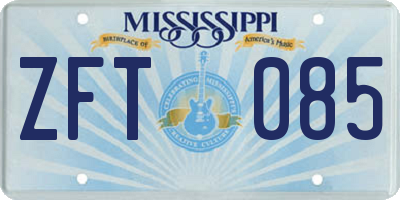 MS license plate ZFT085