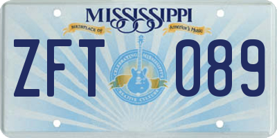 MS license plate ZFT089