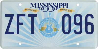MS license plate ZFT096