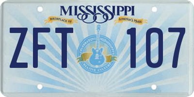 MS license plate ZFT107