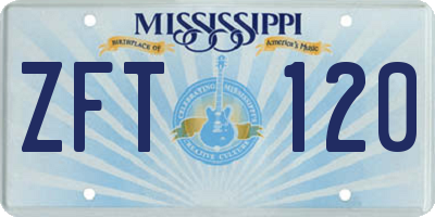 MS license plate ZFT120