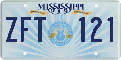 MS license plate ZFT121