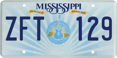 MS license plate ZFT129