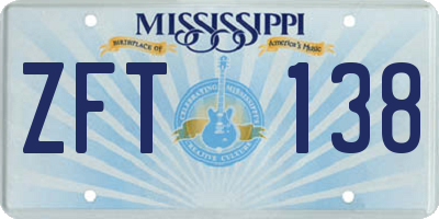 MS license plate ZFT138