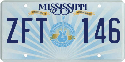 MS license plate ZFT146