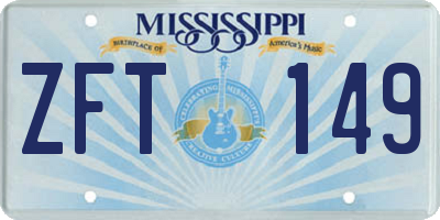 MS license plate ZFT149