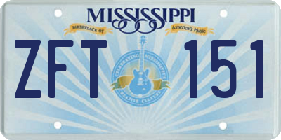 MS license plate ZFT151