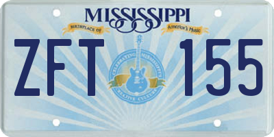 MS license plate ZFT155