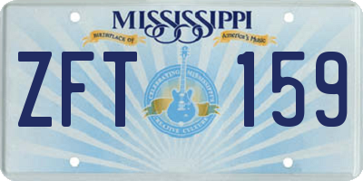 MS license plate ZFT159