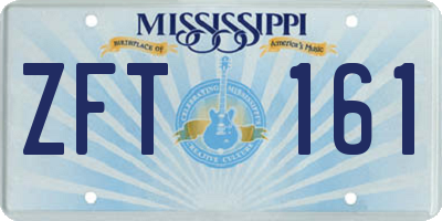 MS license plate ZFT161
