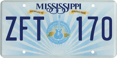 MS license plate ZFT170