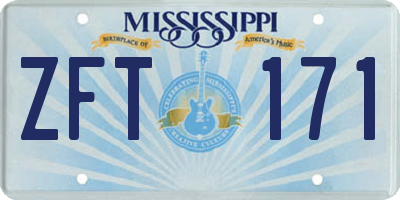 MS license plate ZFT171