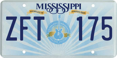 MS license plate ZFT175