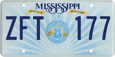 MS license plate ZFT177