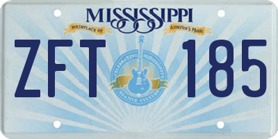MS license plate ZFT185