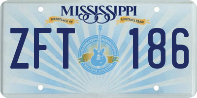 MS license plate ZFT186