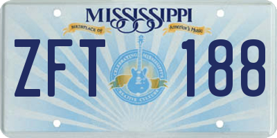 MS license plate ZFT188
