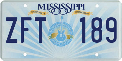 MS license plate ZFT189