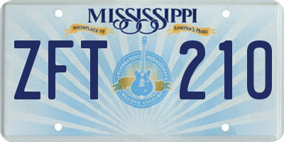 MS license plate ZFT210