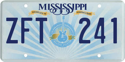 MS license plate ZFT241