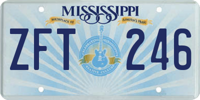 MS license plate ZFT246