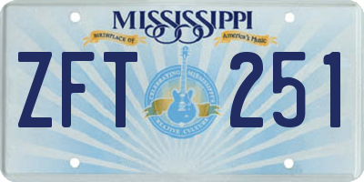 MS license plate ZFT251