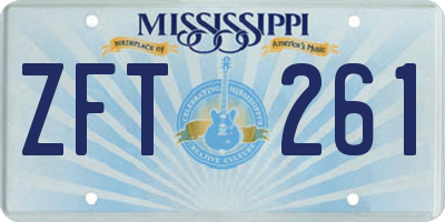 MS license plate ZFT261